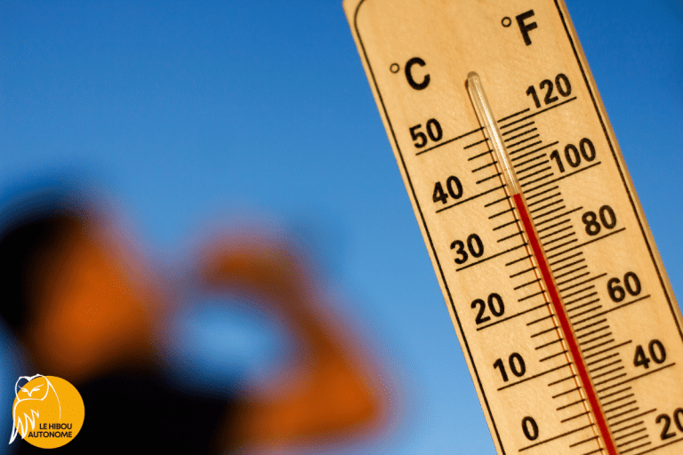 homme qui boit pendant la canicule
