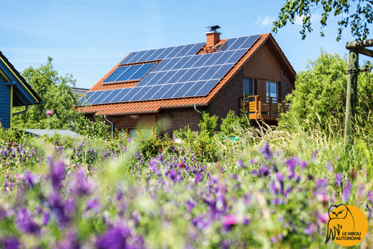 maison en autoconso solaine avec des panneaux pas cher sur le toit